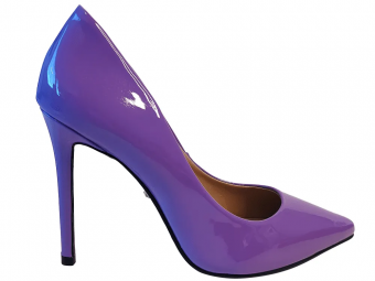 Scarpin Verniz/Sola Tigre/Onça/Salto 11cm