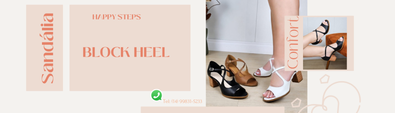 Sandália Block Heel Trançada 