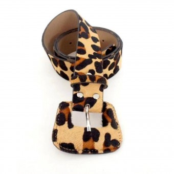 Cinto Animal Print Couro Legitimo/Largura 2,8cm