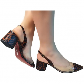Scarpin Onça/Gloss/Vinil/Salto 5cm