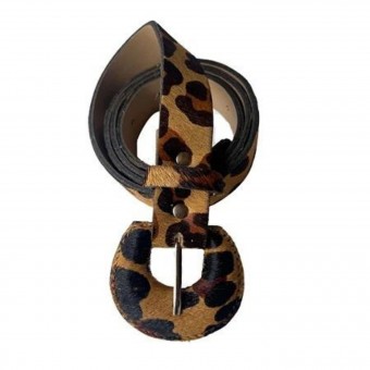 Cinto Animal Print Couro Legitimo/Largura 2,8cm