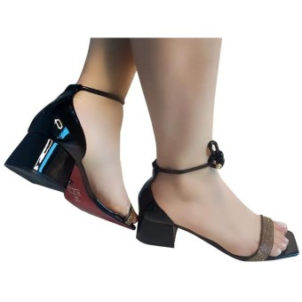 Sandália Verniz/Amarração 2em1/Salto 4cm