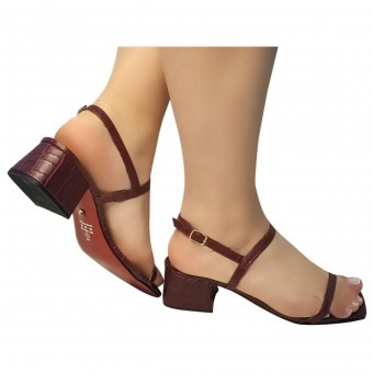 Sandália Croco/Salto 4cm