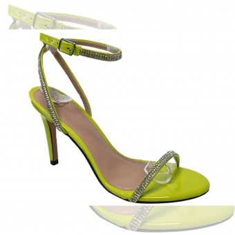 Sandália Verniz/Strass/Salto 9cm