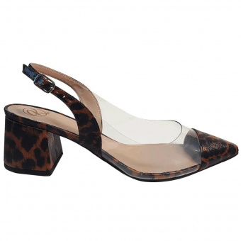 Scarpin Onça/Gloss/Vinil/Salto 5cm