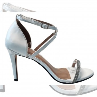 Sandália Verniz/ Strass/Salto 9cm