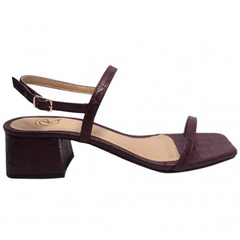Sandália Croco/Salto 4cm