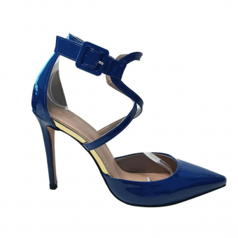 Scarpin Verniz/Cruzada/Salto 11cm