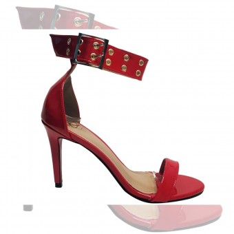 Sandália Verniz/ Fivela/Salto 9cm