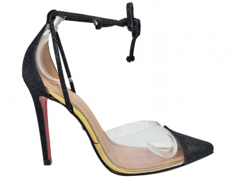Scarpin Luxor/ Vinil/ Amarrilho Unico/ Salto 11cm
